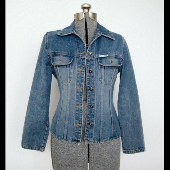 Guess Jeans Vintage Jean Jacket - No Size Tag- - Picture 2 of 5